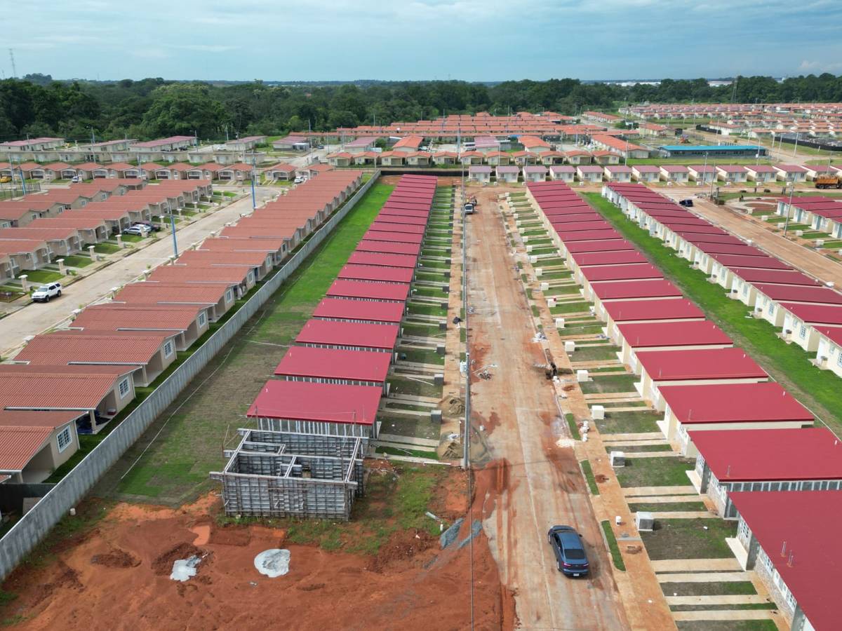 Proyecto residencial en construcción, vista aérea